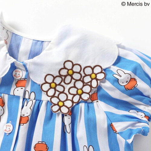 🆕【⭐訂購⭐】🌀 🇯🇵 日本直送 #Miffy 蕾絲刺繡領口 條紋連身喇叭裙［2款選］🌀 [ELCA-0172][260419]