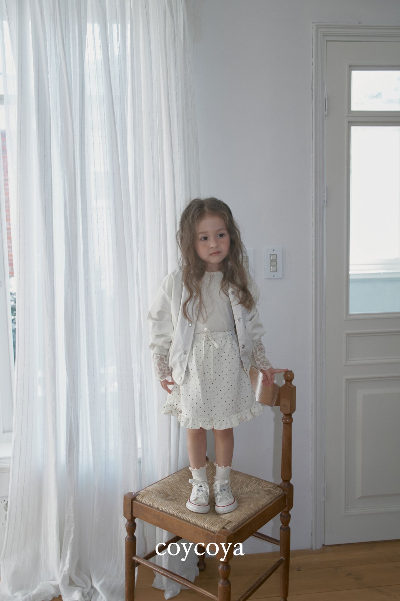 🌸預訂 韓國直送🌸🇰🇷COYCOYA兩色波點荷葉邊半身裙