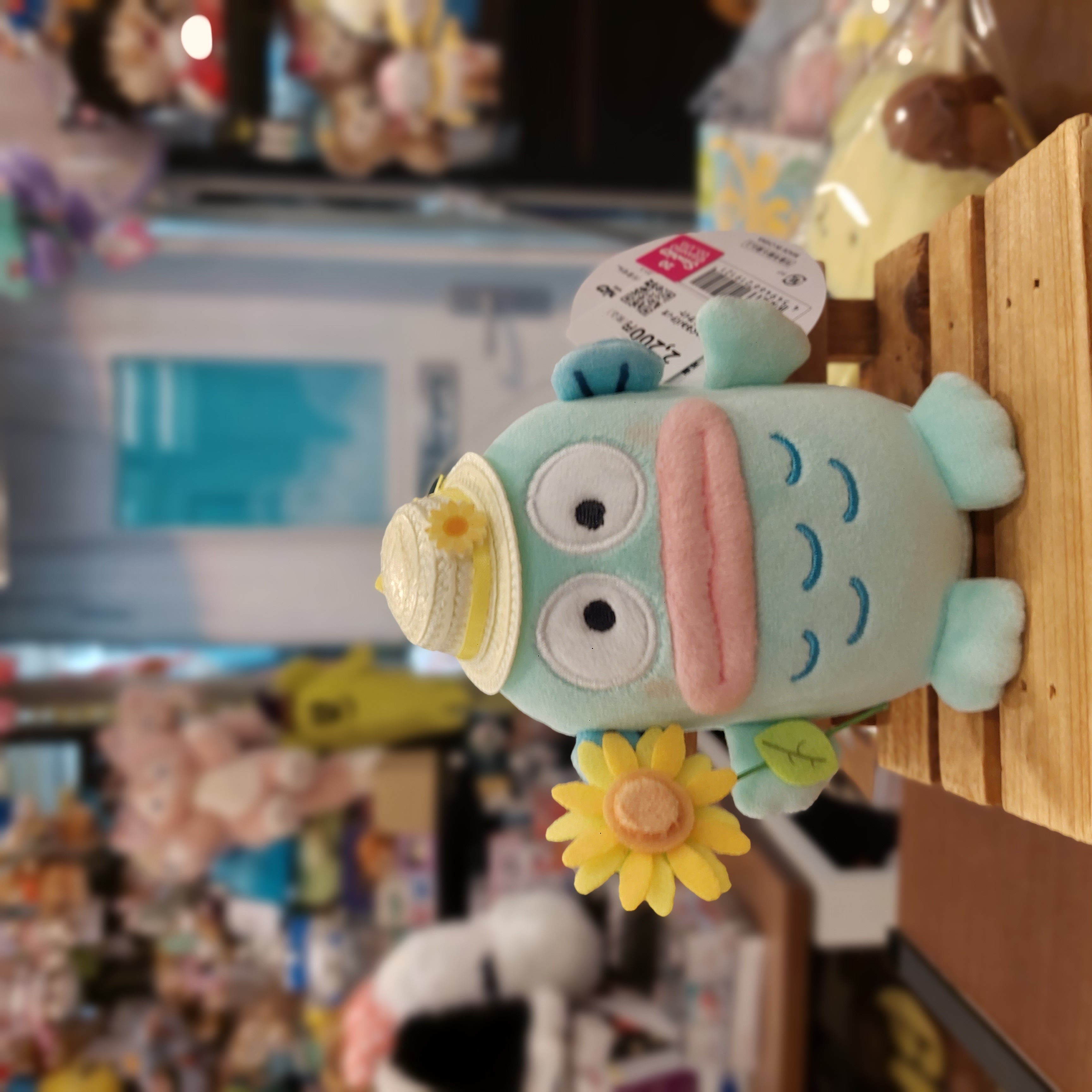 原裝日本 Sanrio Hangyodon 水怪 太陽花花 吊飾 掛件