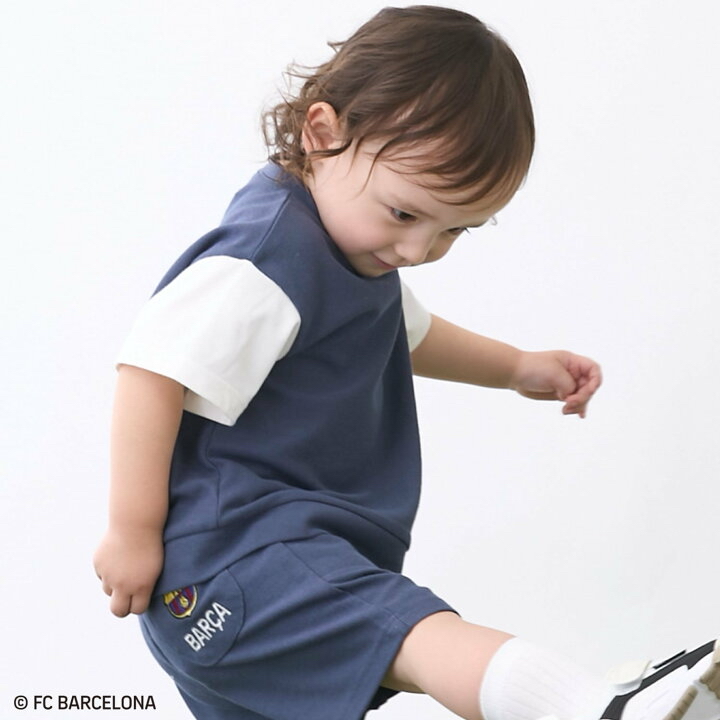 🇯🇵預訂 日本直送🇯🇵Petit Main x 巴塞球隊系列兩色球隊標誌短袖上下套裝