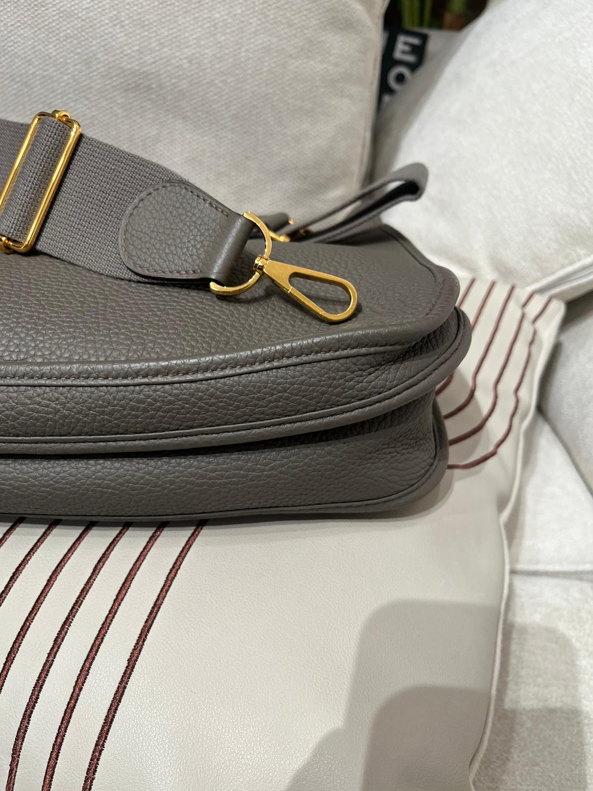 Hermes Evelyne 29 Stamp C 錫器灰etain 100%Authentic, 98%New ✅Dust bag