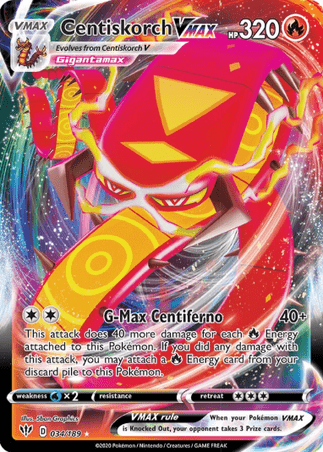Pokemon TCG Darkness Ablaze - Centiskorch VMAX-034/189