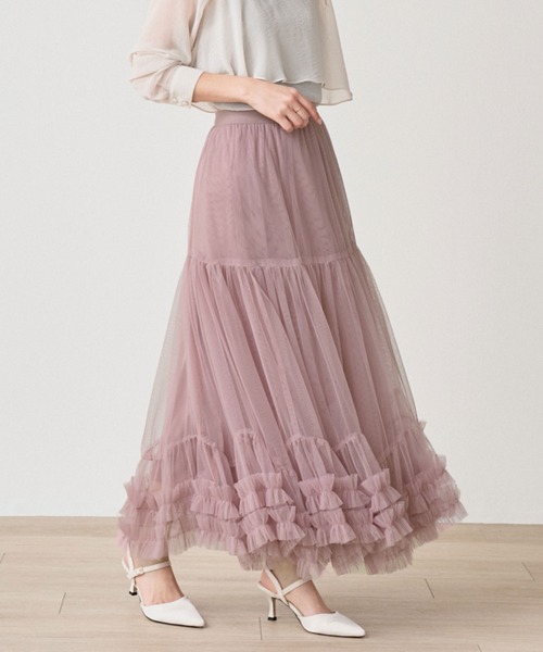 <JP> 超限量！薄紗 Ruffles 蓬蓬裙* 4色入 <預購>