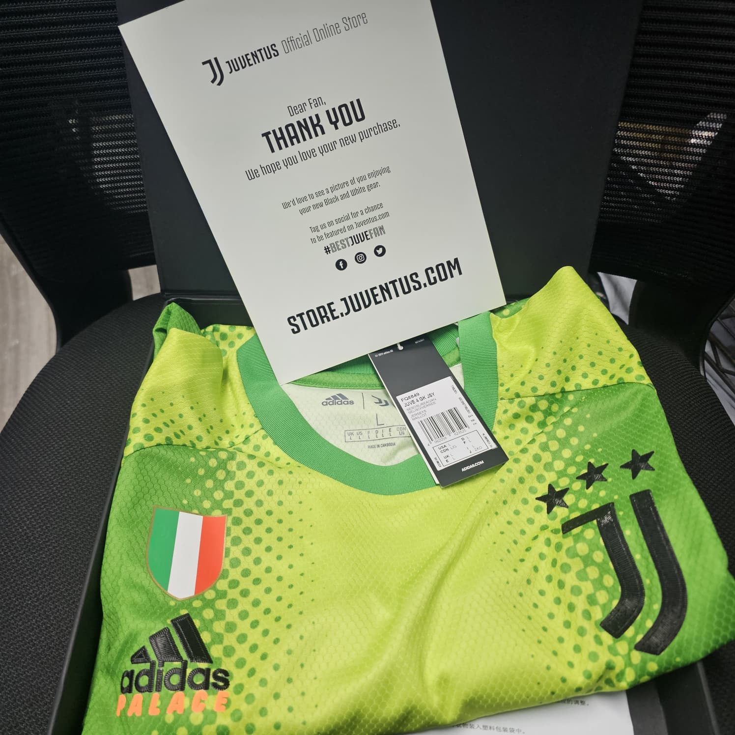 2019-20 Juventus x PALACE x Adidas GK Shirt #77 BUFFON - BNWT - (L)
