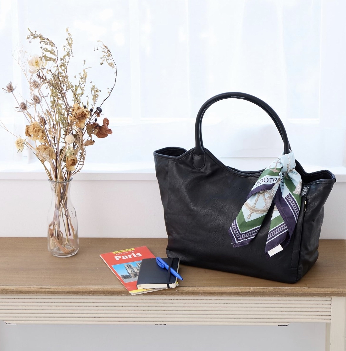 【ROOTOTE】TABLO 50超輕量絲巾袋系列-花花（5色可選）