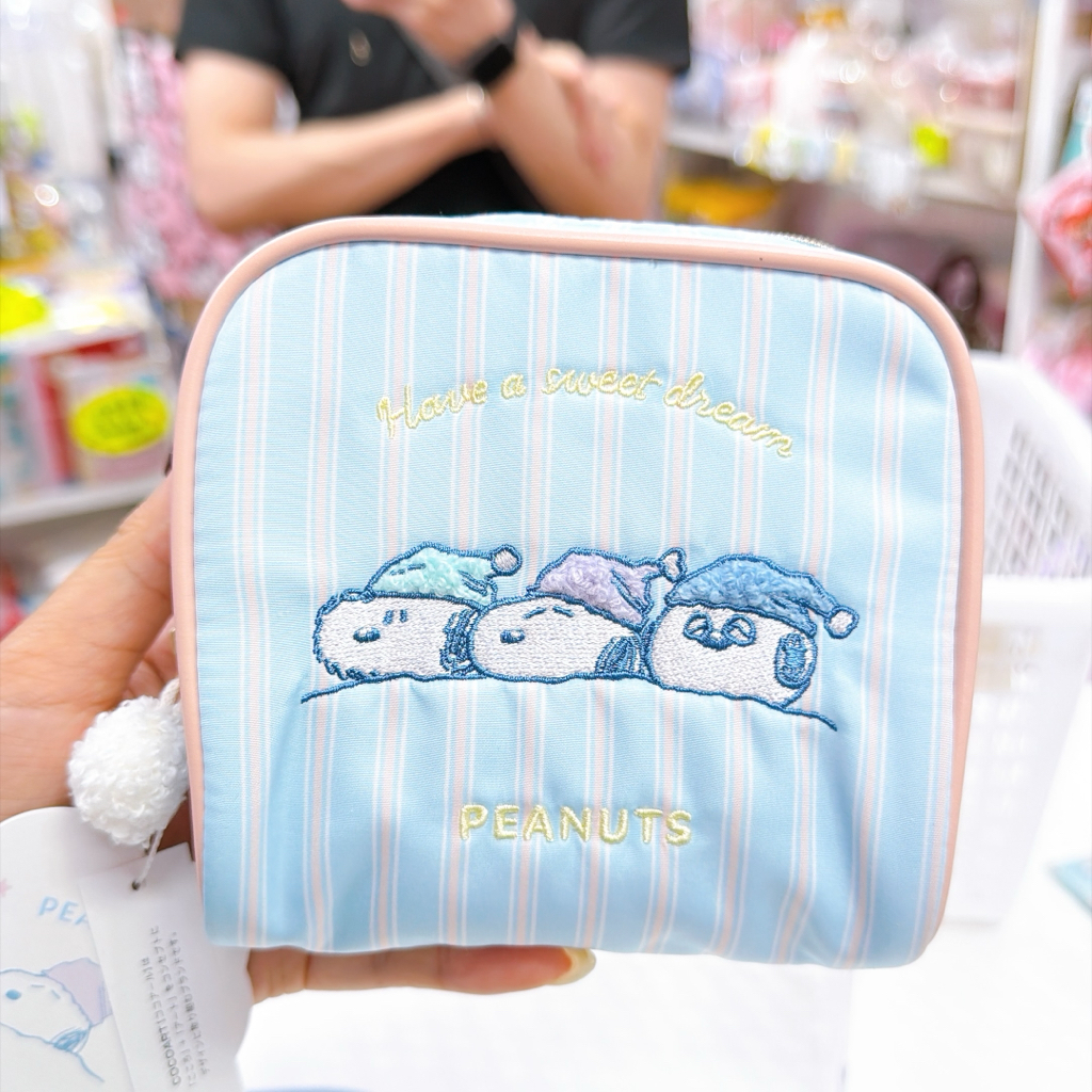 日本直送Snoopy Olaf新款瞓覺系列 正方形化妝包