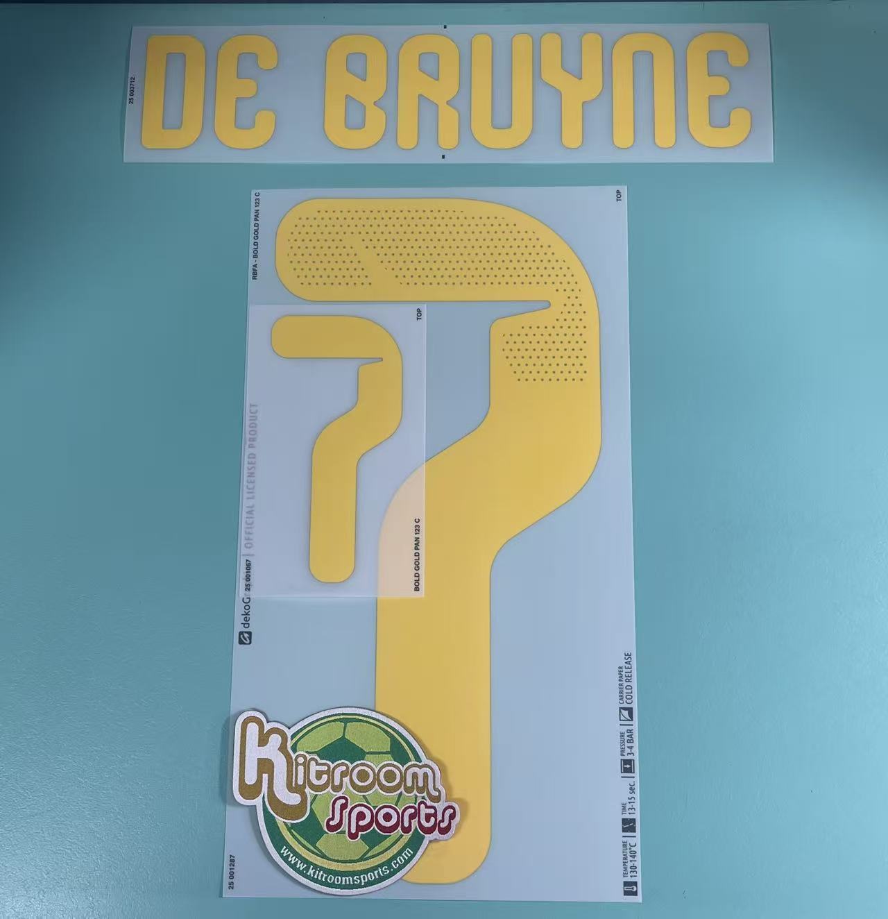2026 World Cup Belgium Home Nameset #7 DE BRUYNE