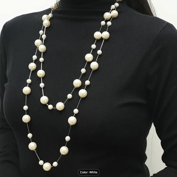 Adjustable Layered Golden/Silver Long Necklace