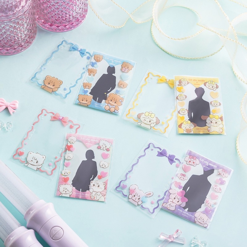  🎀【預訂】 Lil ala mode 迷你照片的透明卡套 - Latte