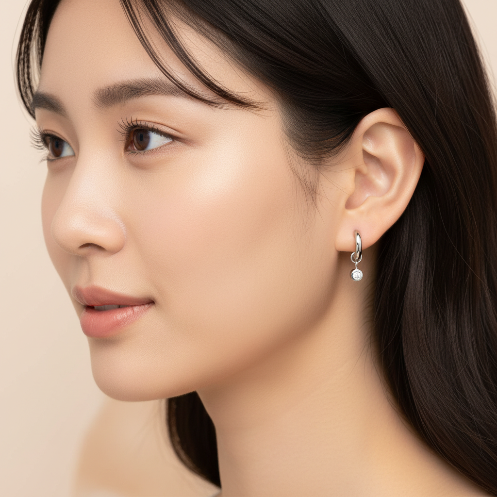 Boccia Titanium 05086-03 鈦金屬 / 鑽石耳環