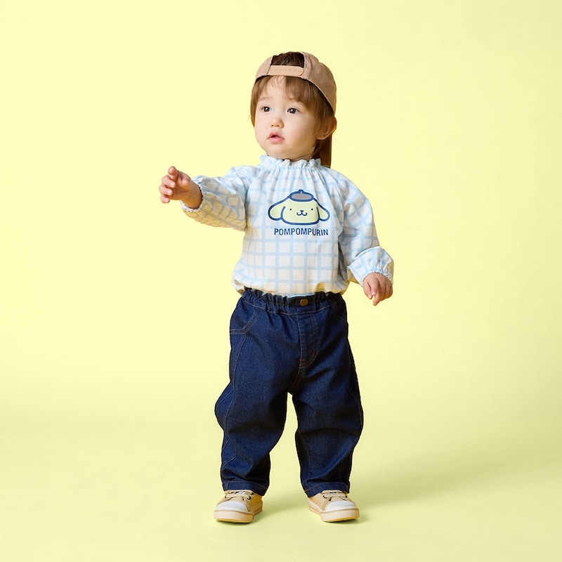 🇯🇵預訂 日本直送🇯🇵Sanrio兩色人物印花格紋摺領長袖上衣