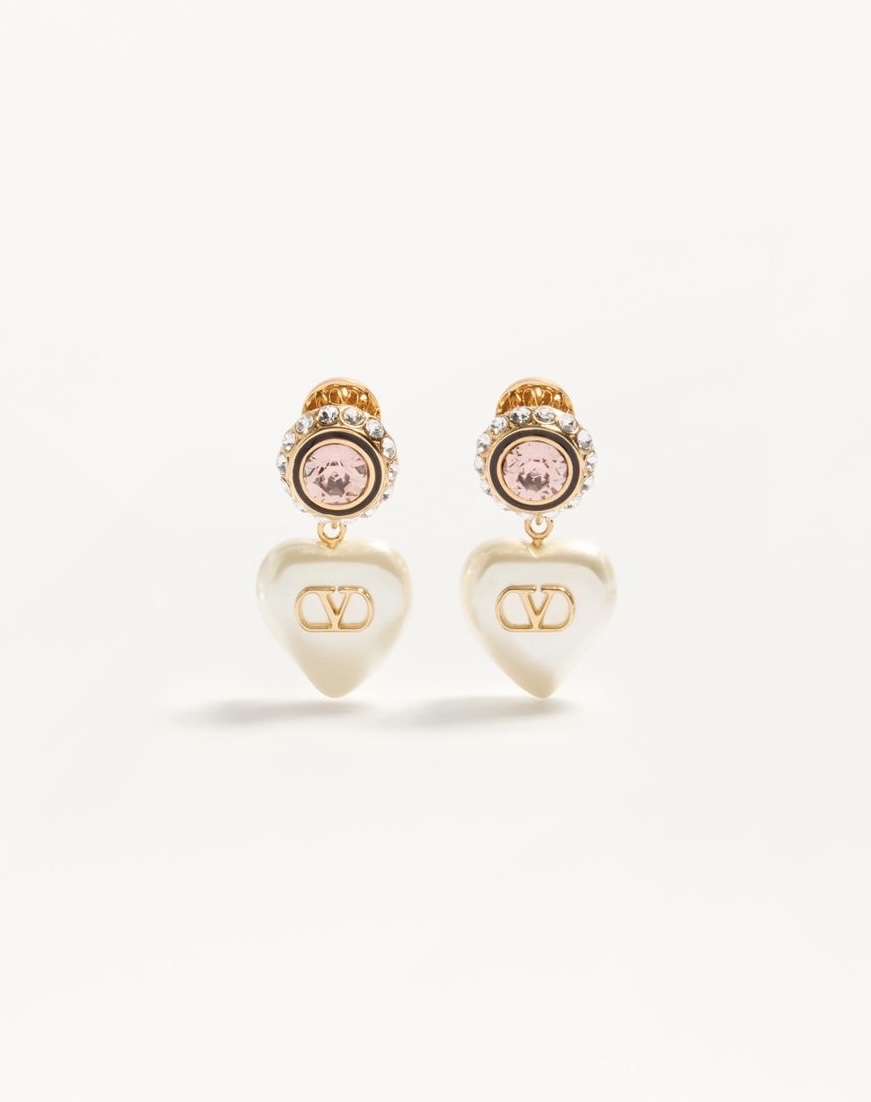 新款🆕訂貨📮Valentino 吊款愛心珍珠耳環