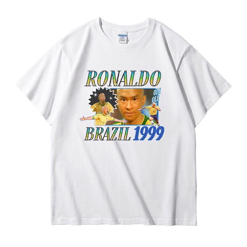 張家輝x朗拿度 巴西1999尺碼：S/M/L 顏色：白色/黑色@每件$100