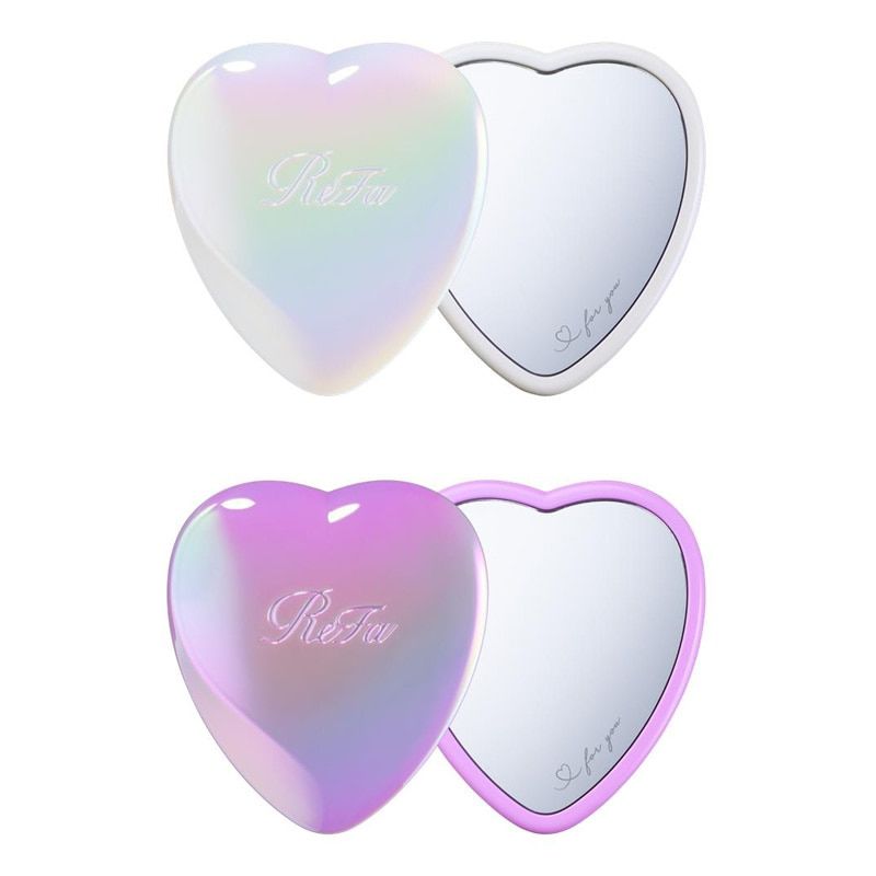 四月連線貨品 - 日本REFA  全新霓虹色系列 HEART MIRROR 心形化妝鏡