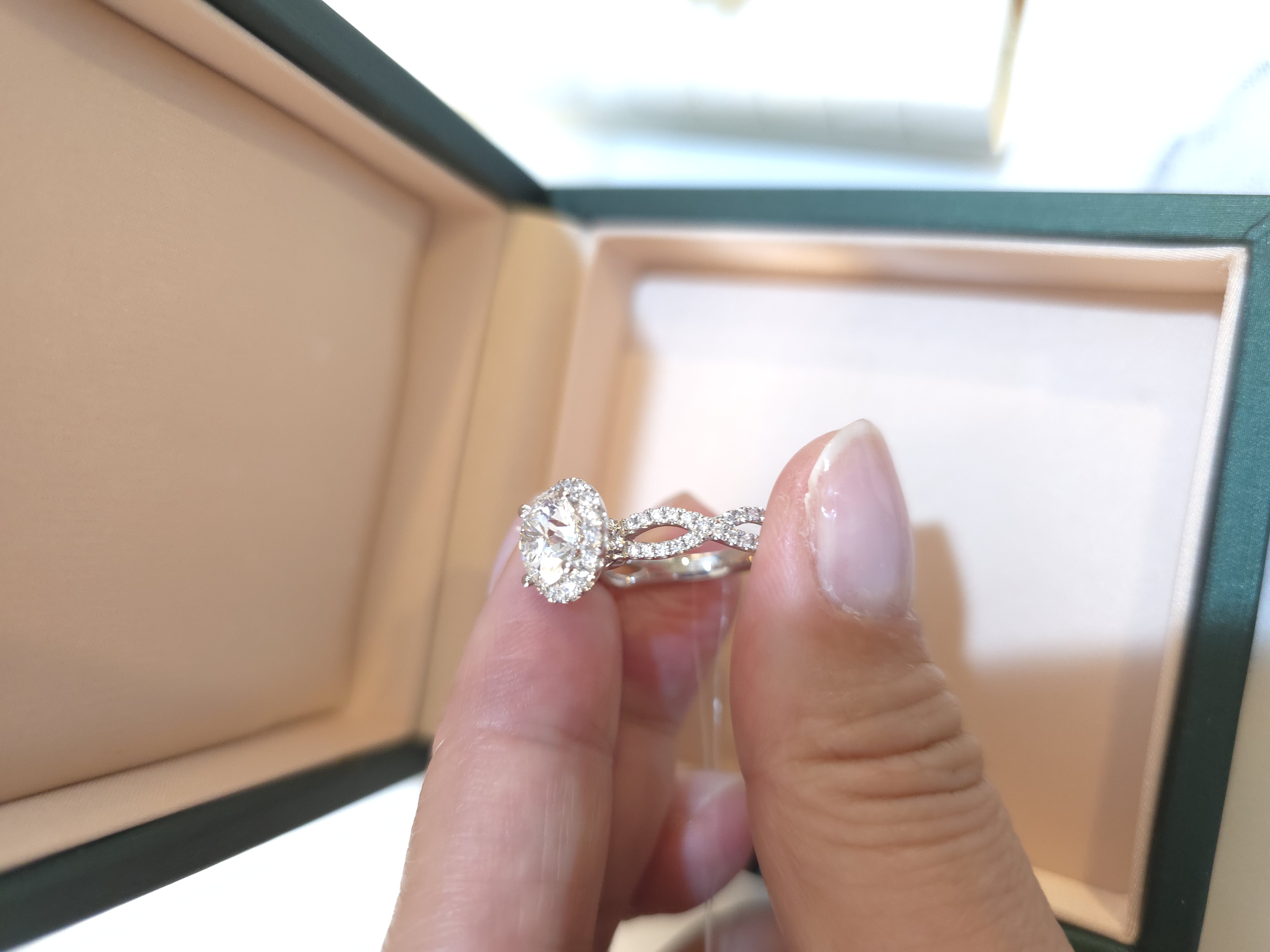 pt950培育鑽石戒指 D1.57 d0.491 E/VVS2 S13