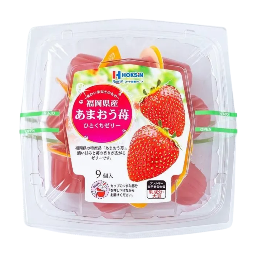 日本直送HOKUSHIN FOODS  北海道夕張哈密瓜果凍迷你： 甘王草莓果凍迷你果凍啫喱