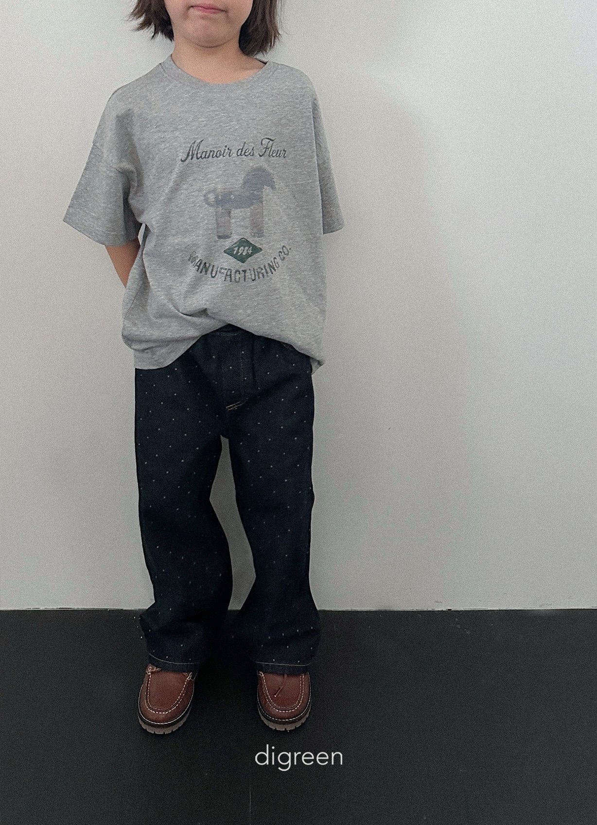 Digreen | dot denimt pants 