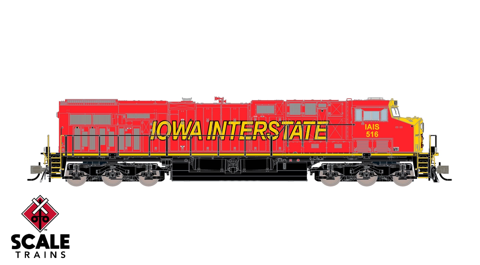 預定新品 N scale Scale Train訂金 Rivet Counter N Scale GE ES44AC, Iowa Interstate/Heritage/Rock Island Red/IAIS #516