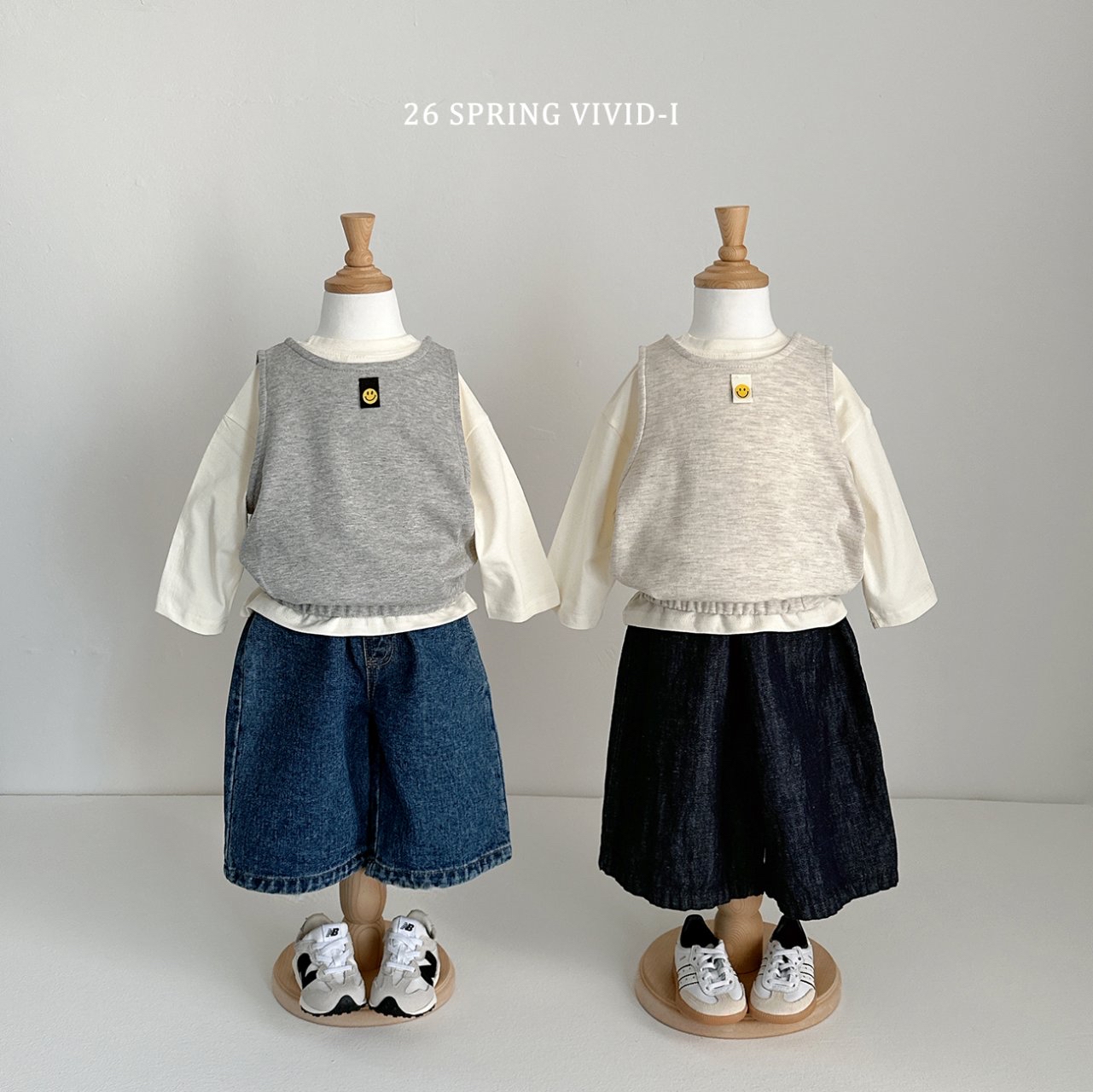 🌸預訂 韓國直送🌸🇰🇷VIVIDI寬版八分闊腳牛仔褲