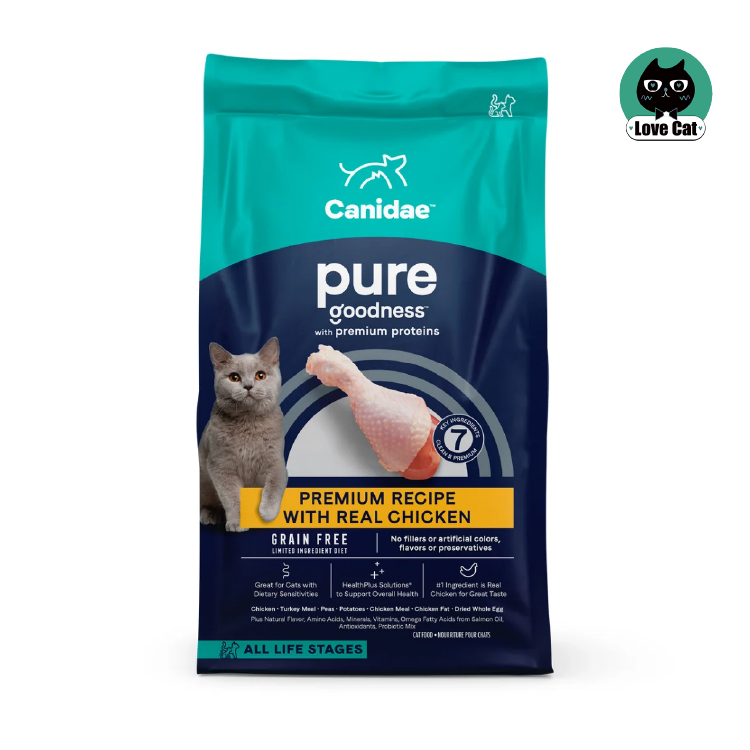 Canidae PURE 低敏無穀物多元配方貓乾糧 - 雞、火雞、羊、魚肉
