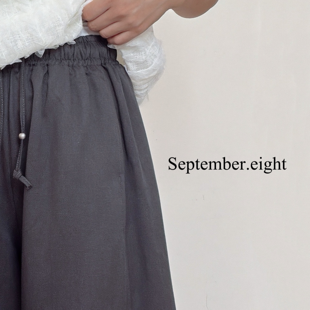 高質直身址布闊褲