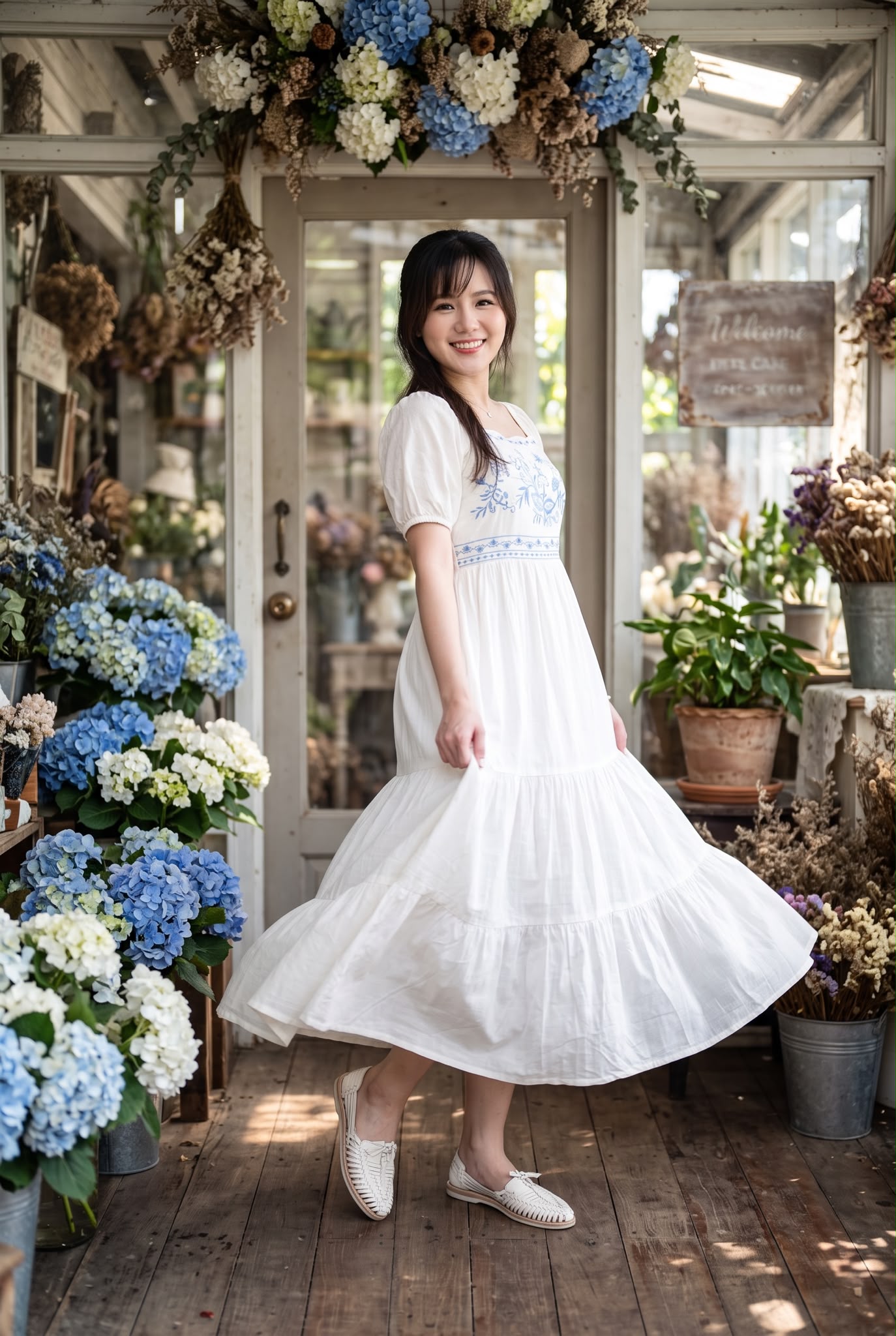3169 Off-White With Sea Blue Chest Emb OP 47"