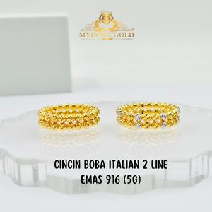 MYDORA Cincin Boba Italian 2 Line (5G) l EMAS 916/22K