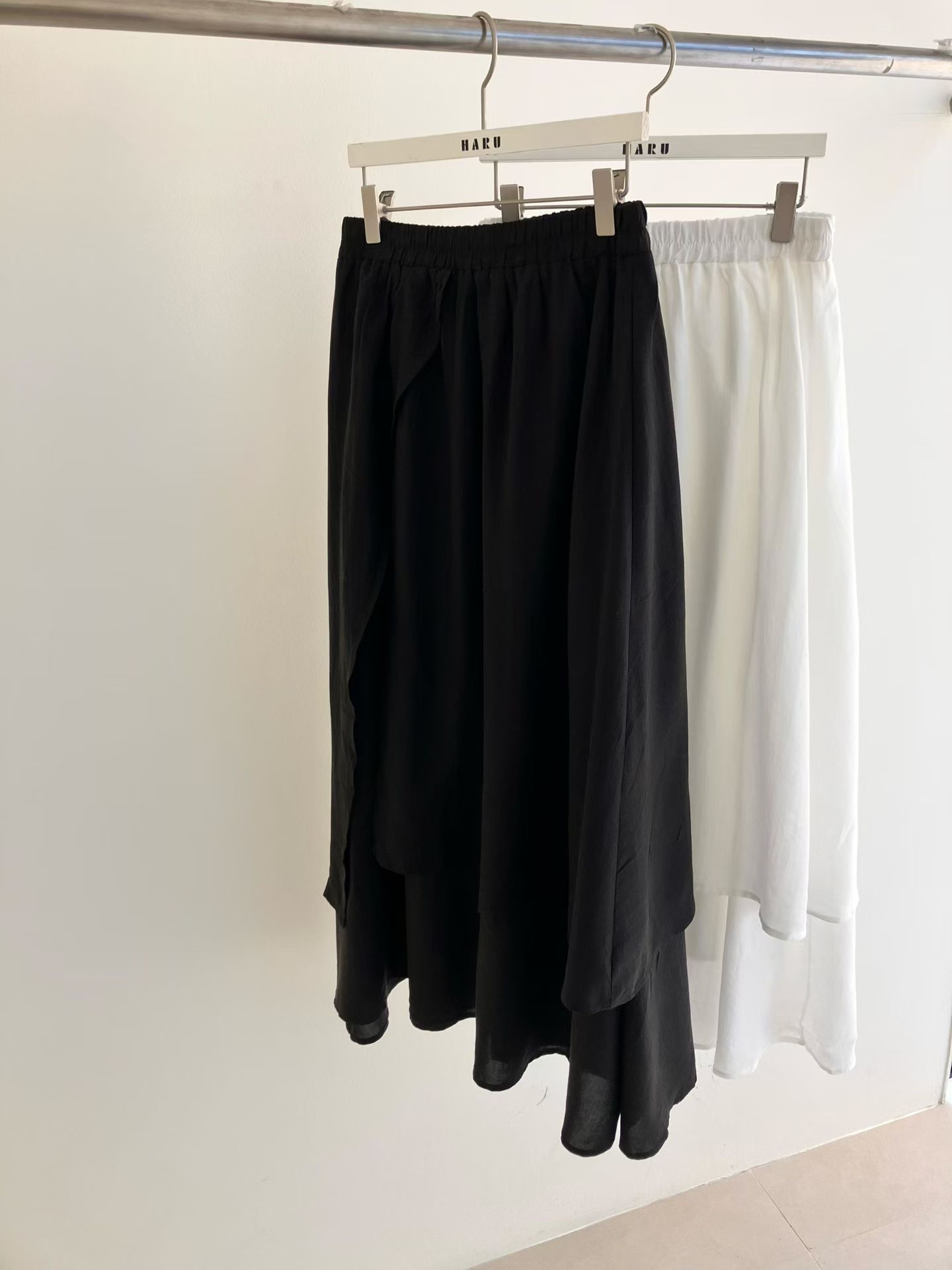 HA15 橡筋腰層次半截裙