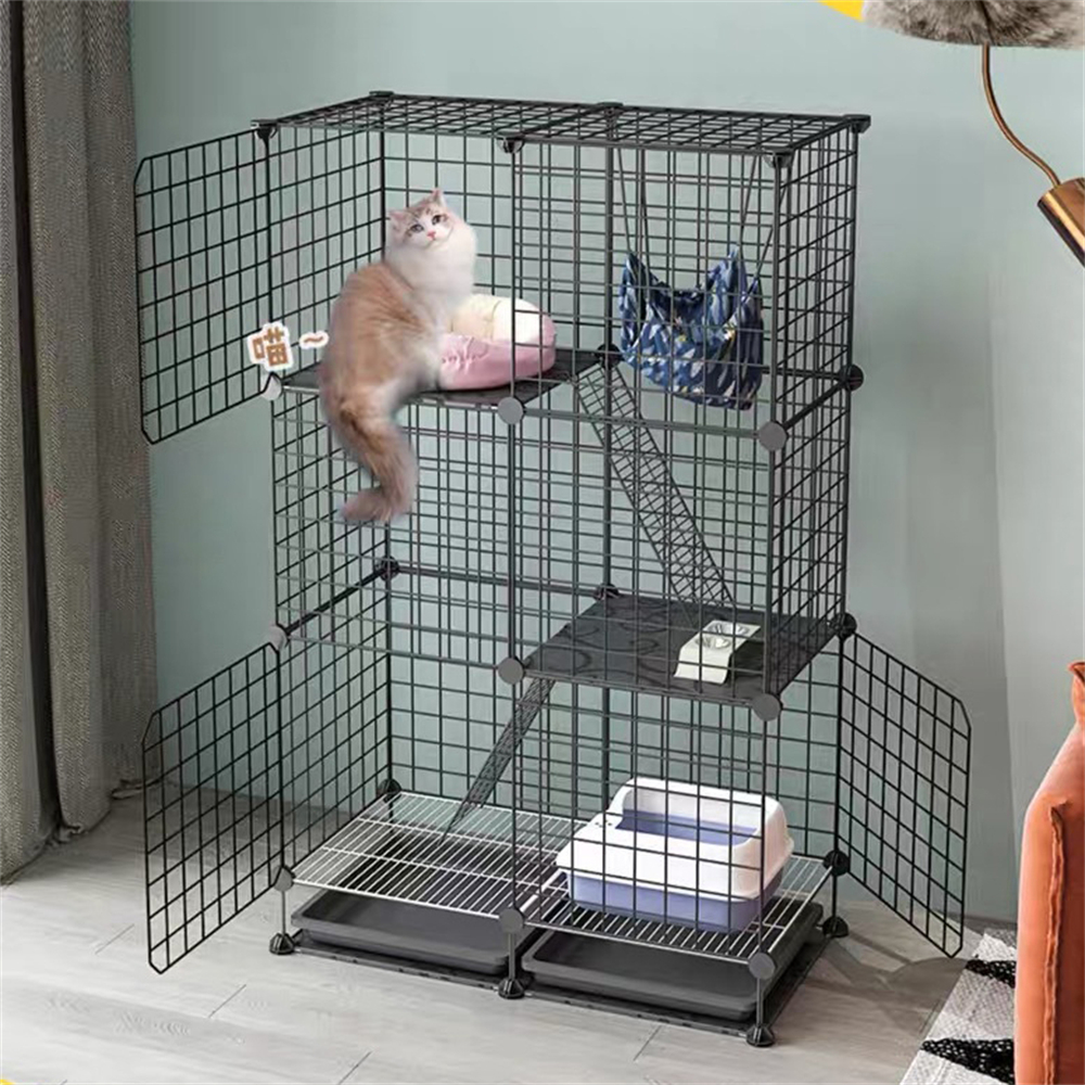 不鏽鋼網層架 DIY格仔收納櫃 組合櫃分隔板 寵物圍欄板 收納架置物架 白色［平行進口］ HK2760