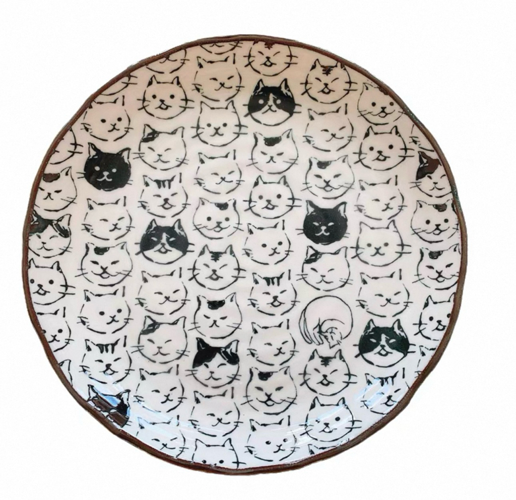 日本製美濃燒貓咪餐盤