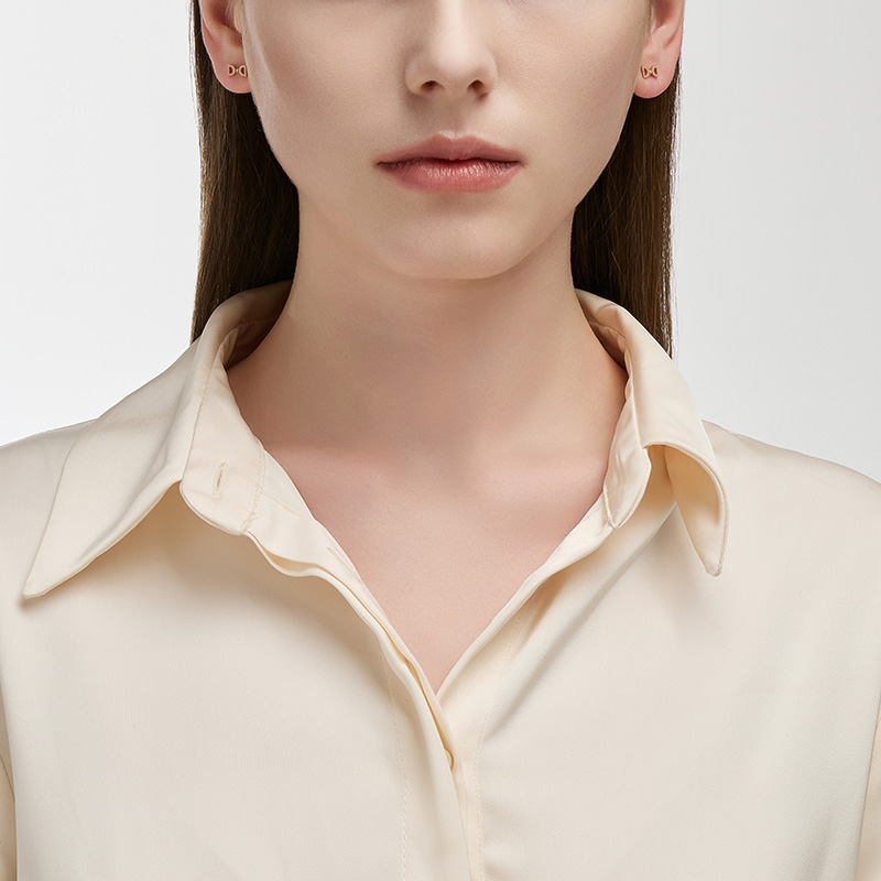 DIDIER DUBOT Miss Doux 14K玫瑰金耳環 (JDRERPS404S)