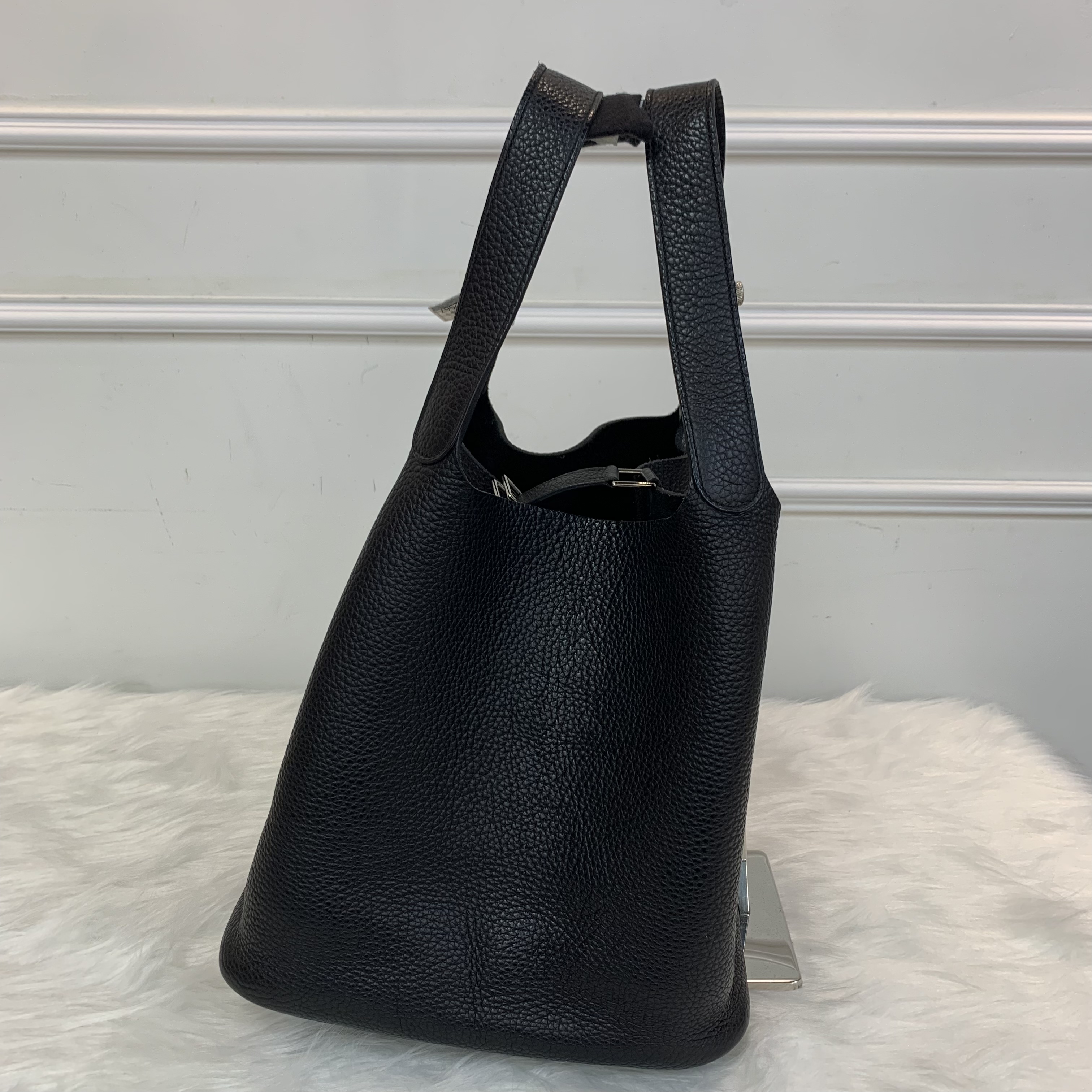 極罕有大容量Togo黑色皮Hermes Picotin26