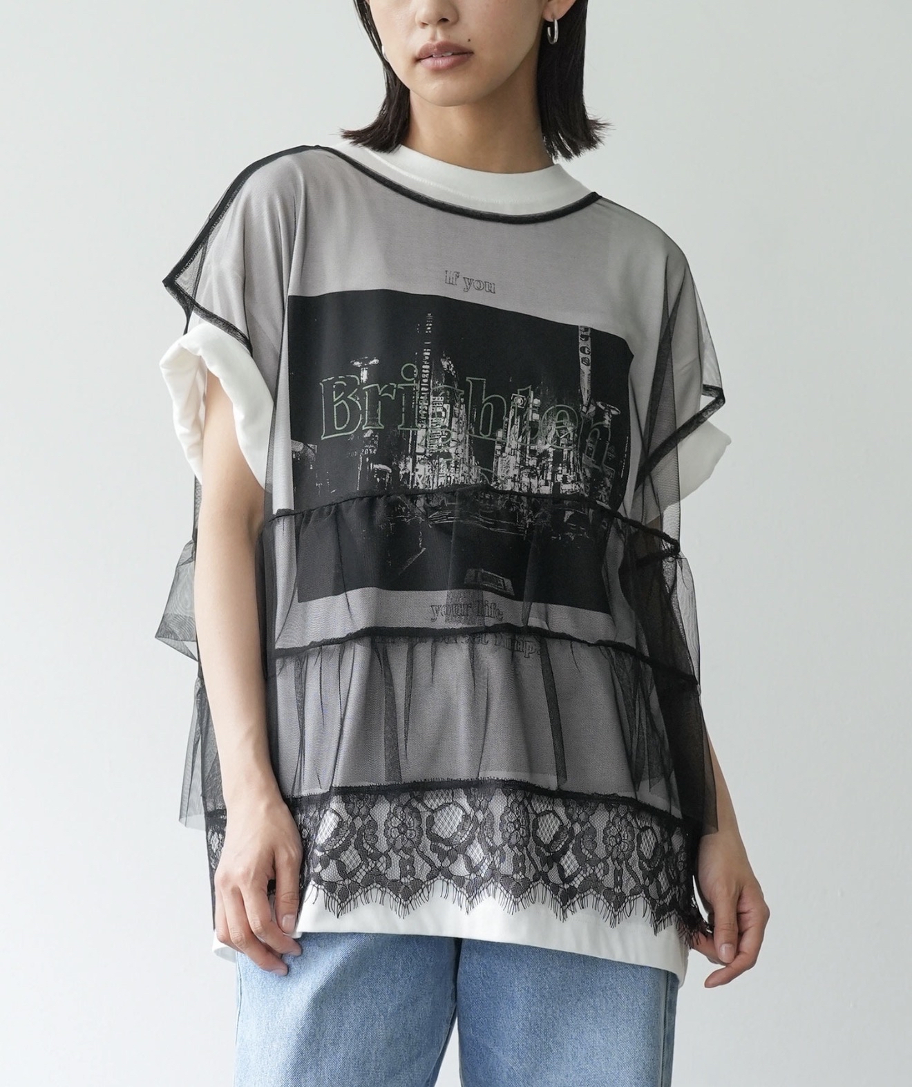 日本網紗蕾絲衫 （不包TEE)