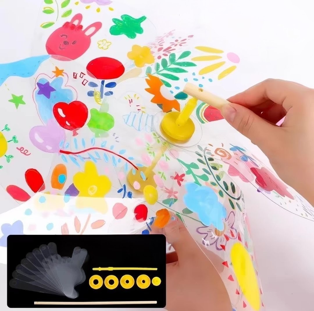 DIY手工材料包-透明6瓣風車 (G746) 🚛 送貨方式請選(3)