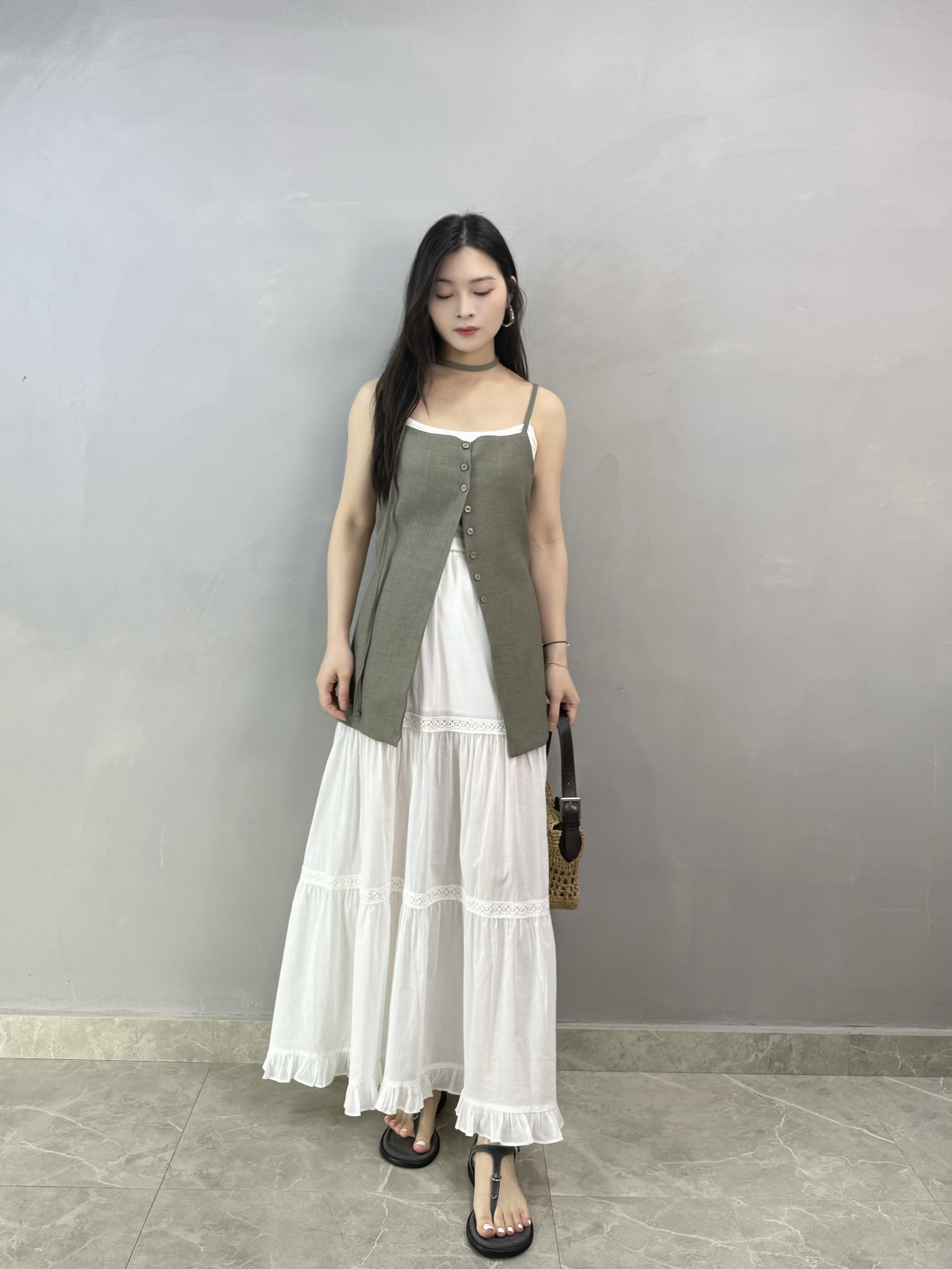 Q62 壓紋扣鈕吊帶