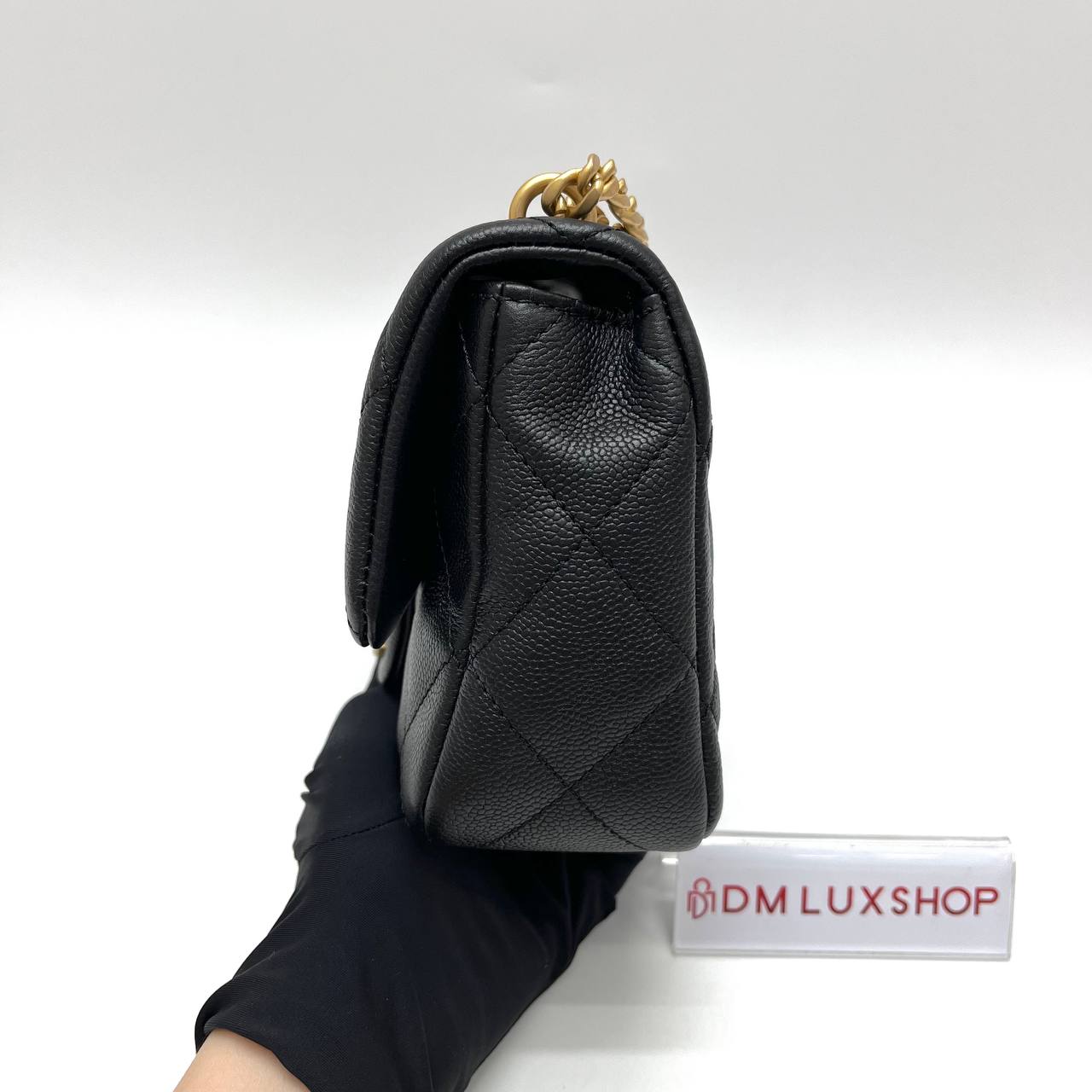 Chanel 24P Black Caviar Sweetheart Flap Bag GHW (Microchip)