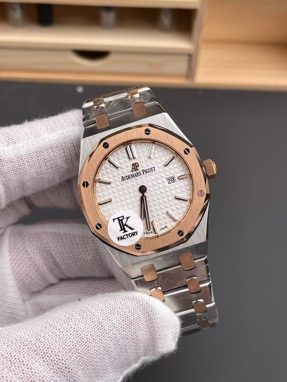 🚀爱彼AP67651 间玫金白盘/33mm/石英2713机💯