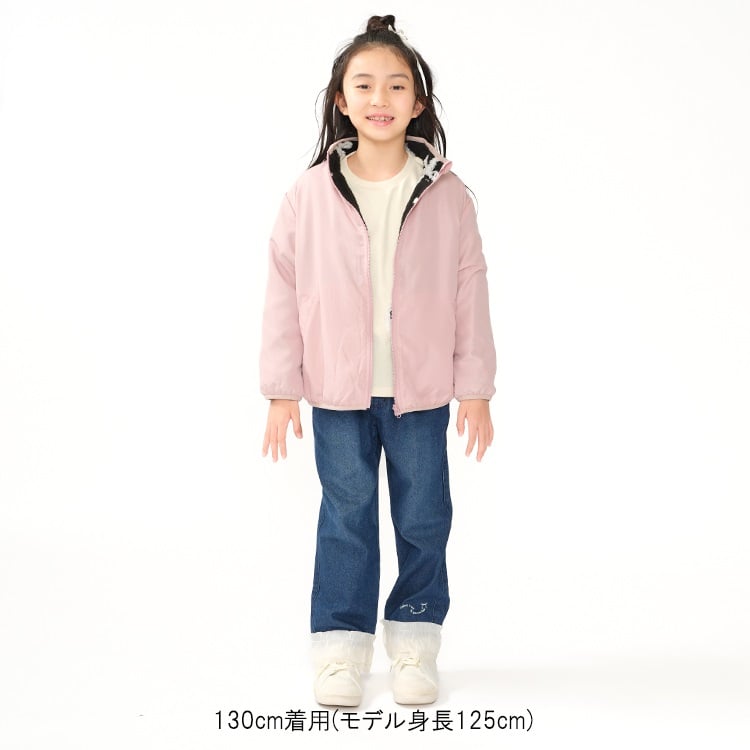 🆕【⭐訂購⭐】🇯🇵日本直送 純色 x 緞帶圖案 滌綸/絨毛 #雙面外套［2款選］🌀 [ELJA-0147][261116]