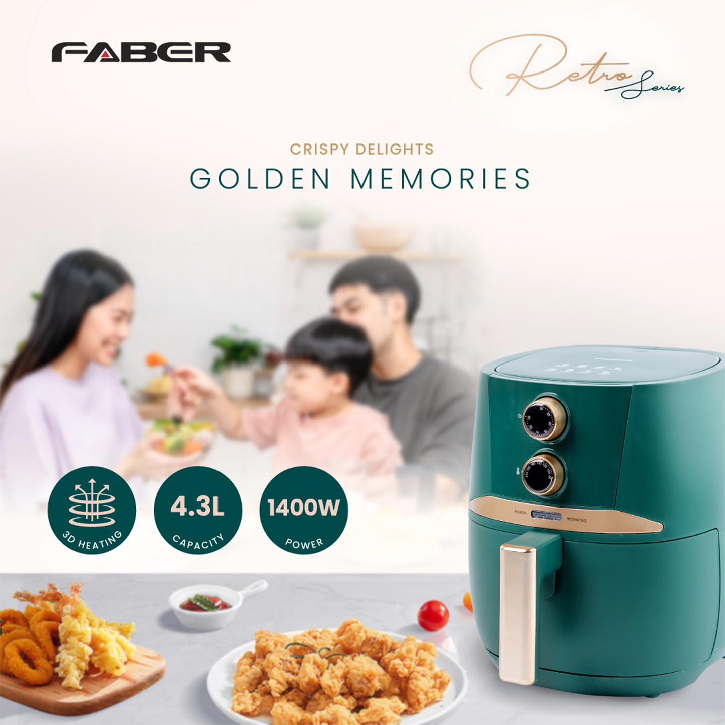 Faber 4.3L Non-Stick Air Fryer R4388