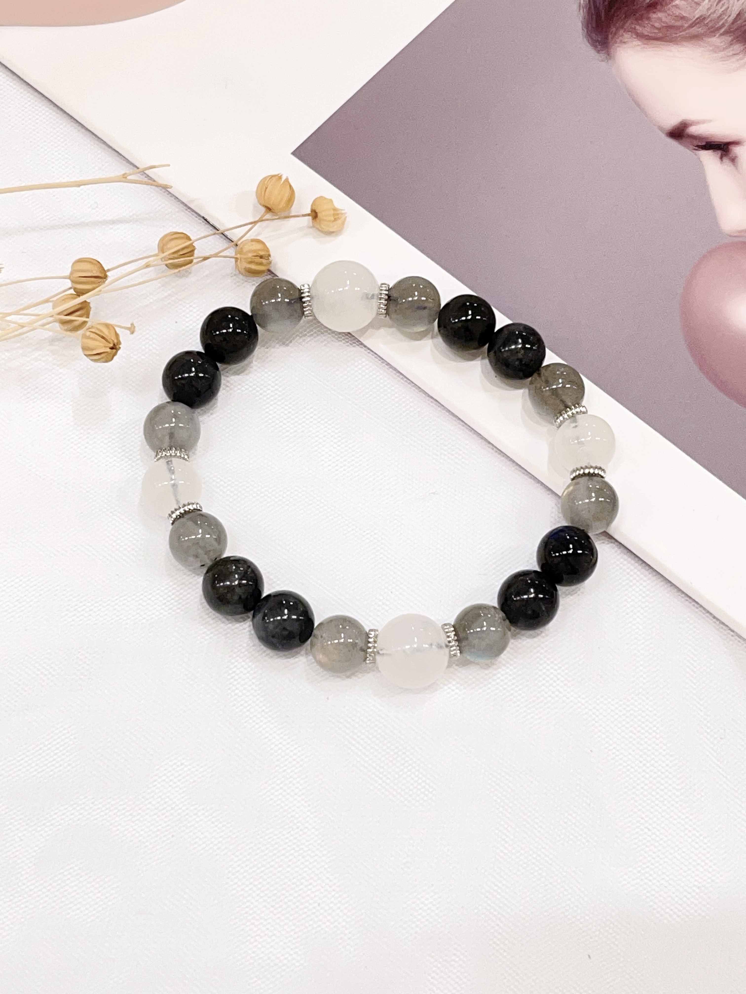 🌙 渐层月光石手串  Moonstone Gradient Bracelet｜温柔守护