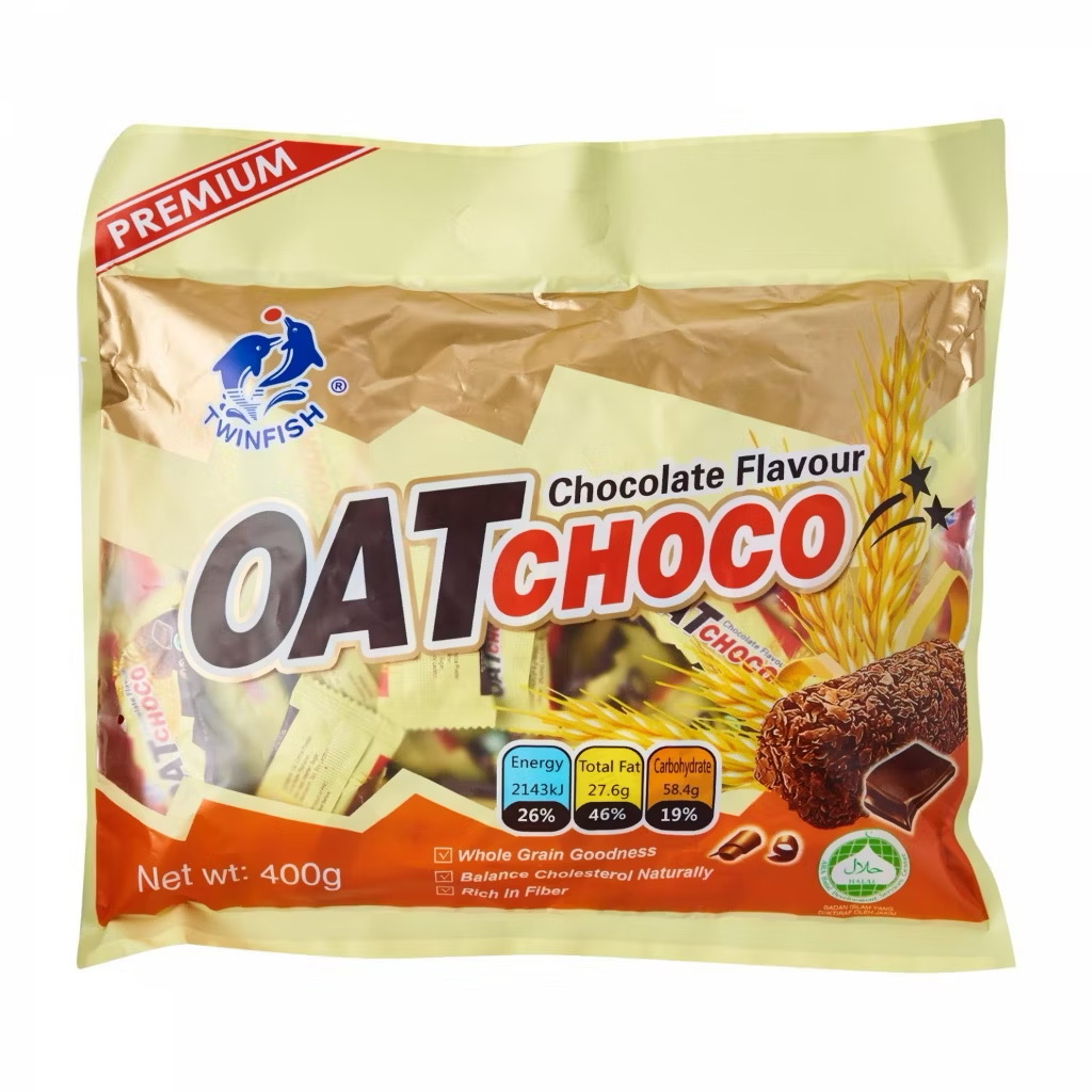 400g TwinFish Premium Oat Choco [Original / Chocolate / Strawberry / Sweet Potato]