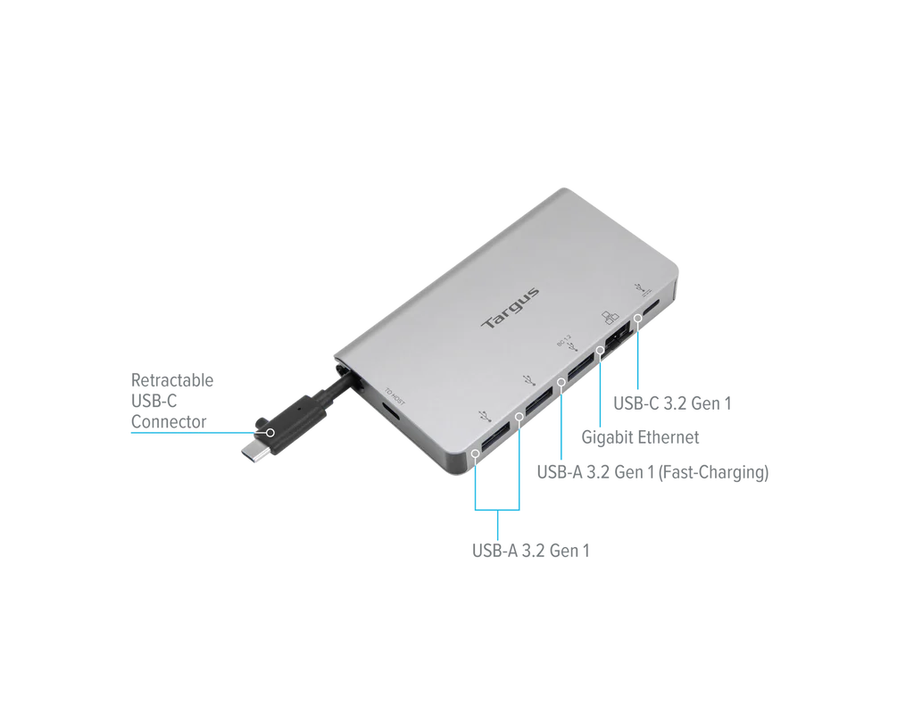  Targus USB-C 網絡端口 100W Hub 六合一多功能集線轉接器 ACA951