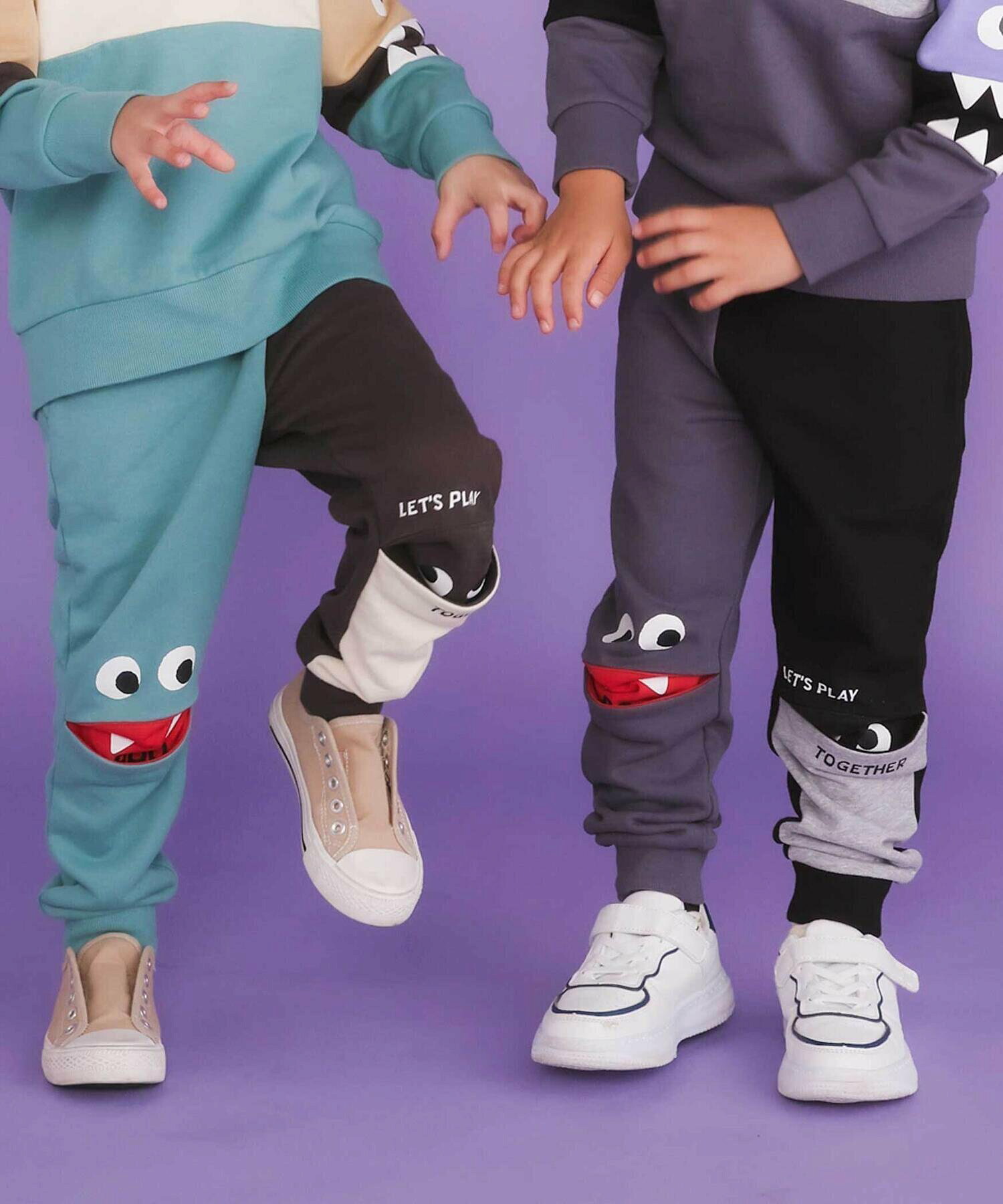 🆕【⭐訂購⭐】 🇯🇵日本直送 🌀撞色俏皮怪獸捉迷藏長褲［2款選］ 🌀[ELBA-0188][260304]