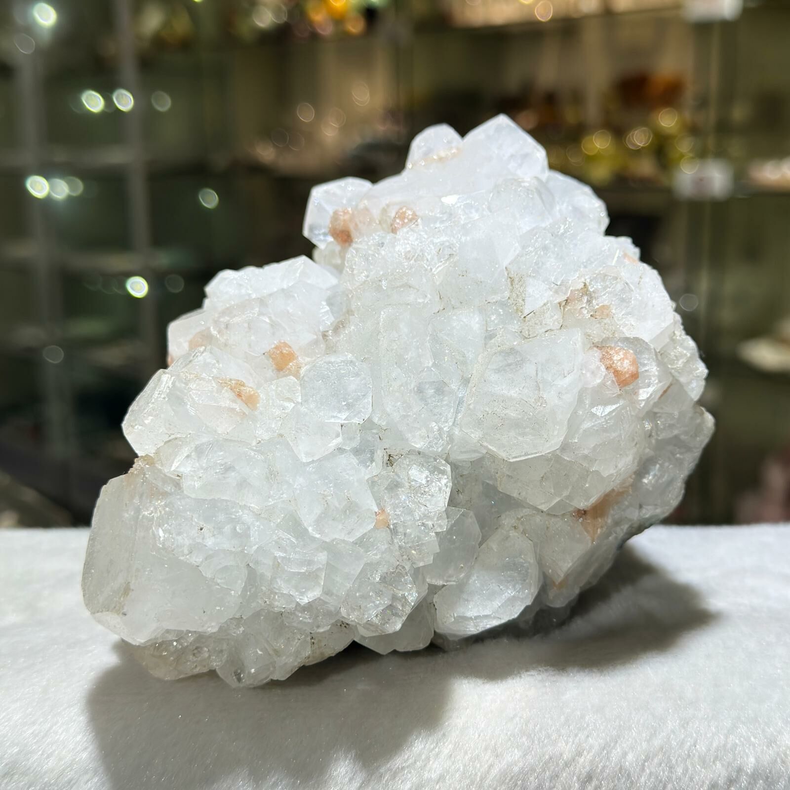 魚眼石簇✨共生粉色魚眼石