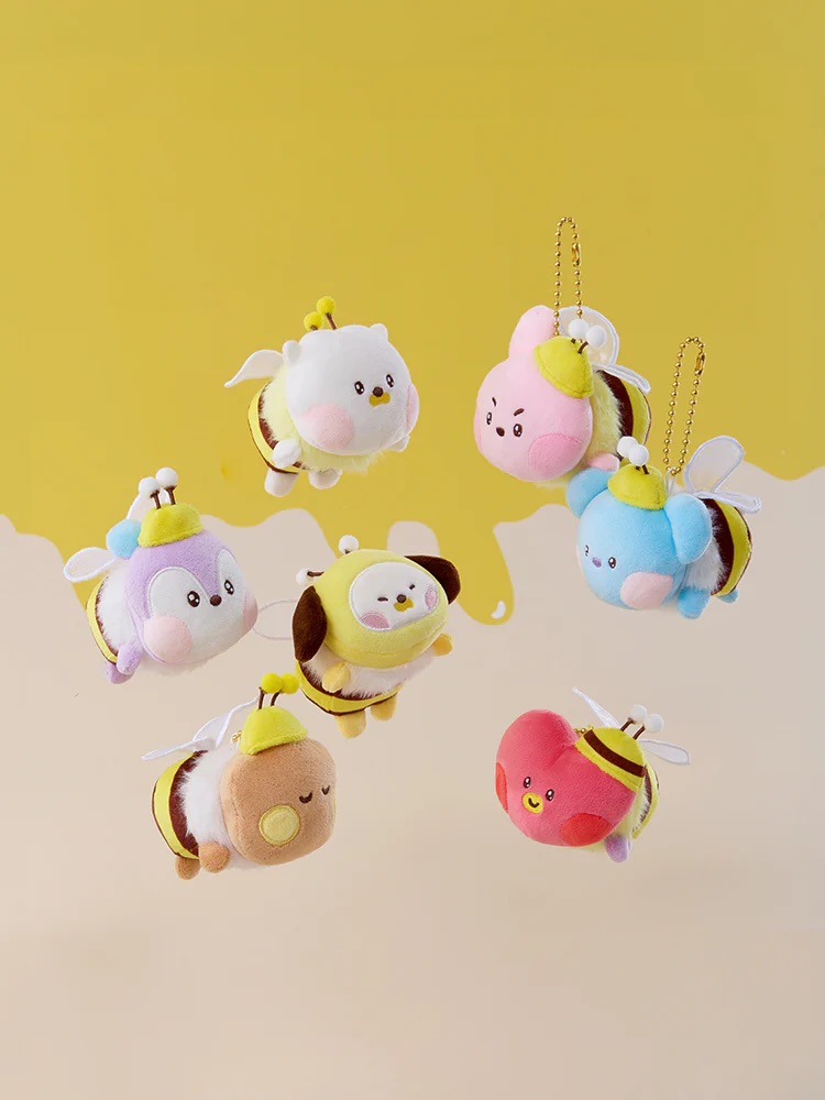 📦訂購 韓國代購 Line Friends BT21 mini minini PLUSH KEYRING (HONEY BEE) 鎖匙扣