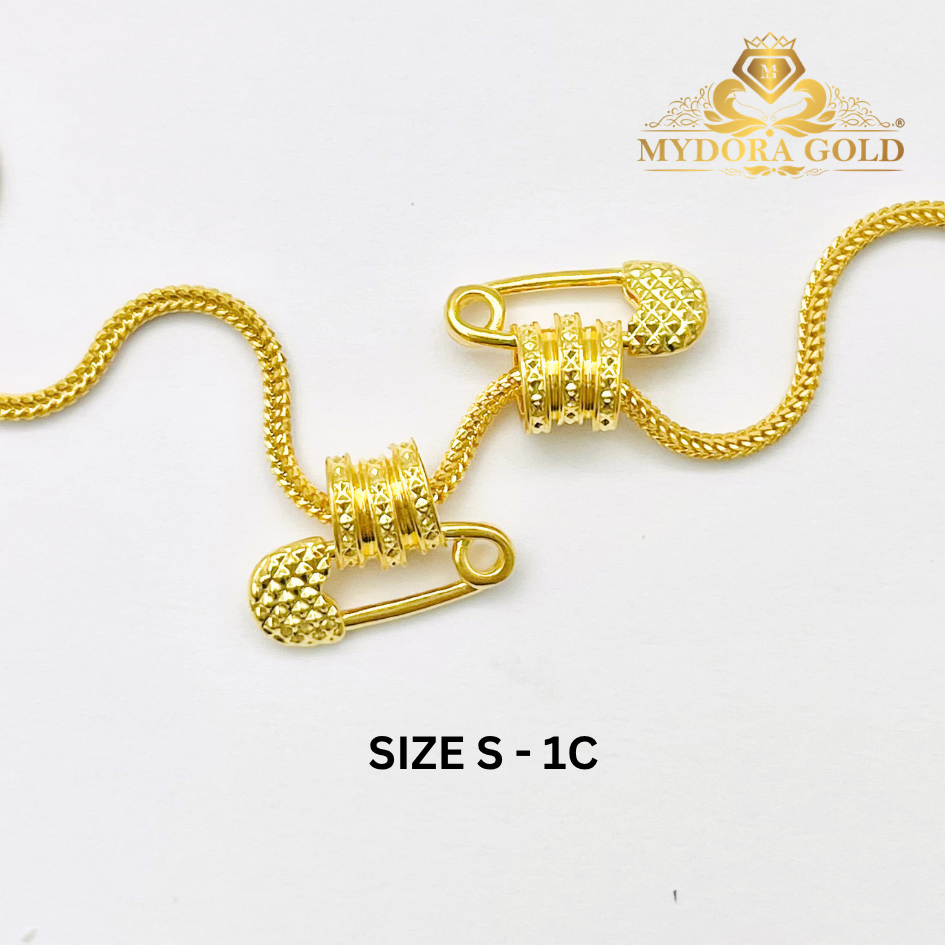 MYDORA Tube Bead Fesyen Safety Pin (5G) l EMAS 916/22K