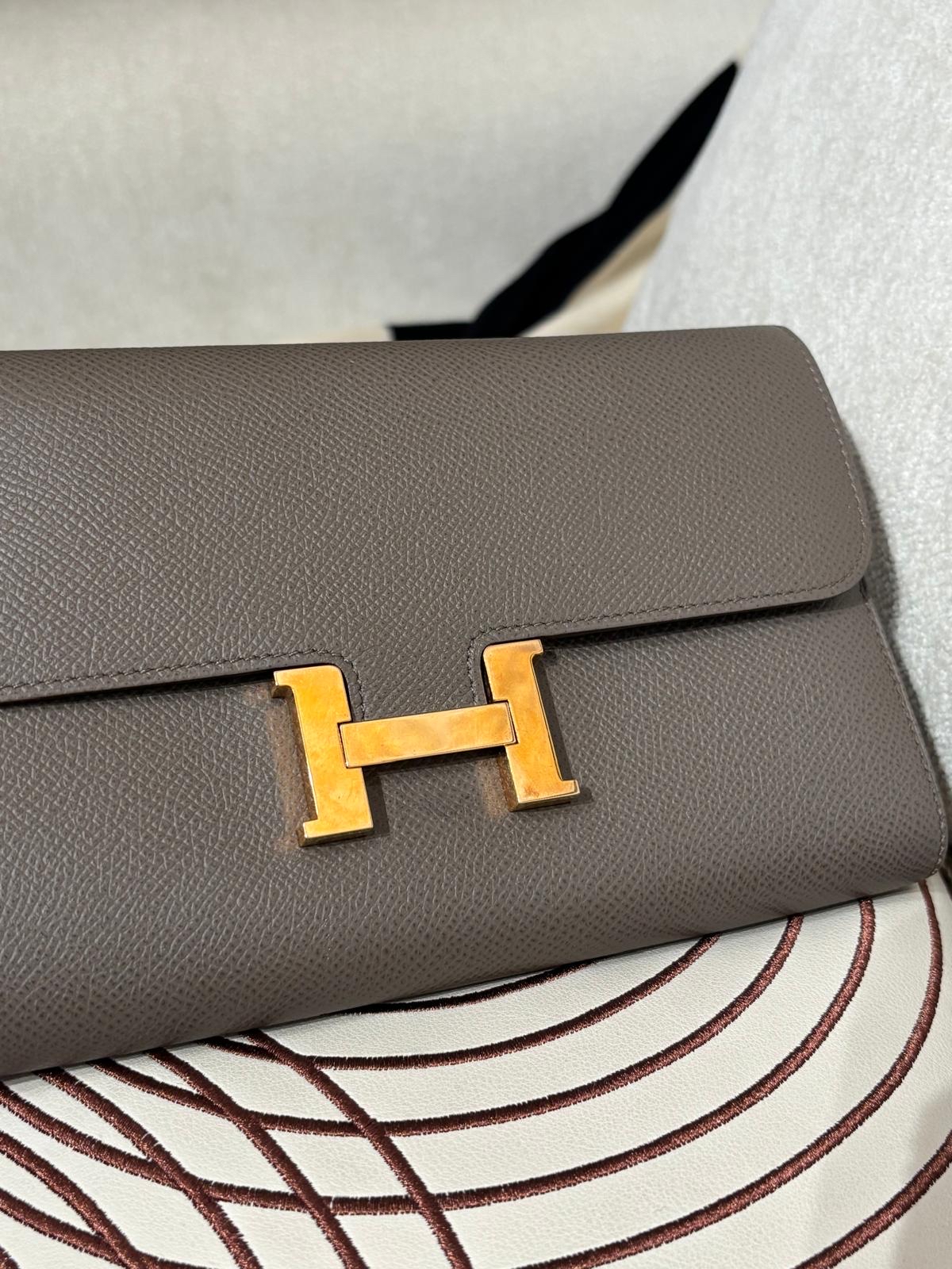 Hermes Constance Wallet Stamp C 錫器灰金扣 100%Authentic, 90%New 