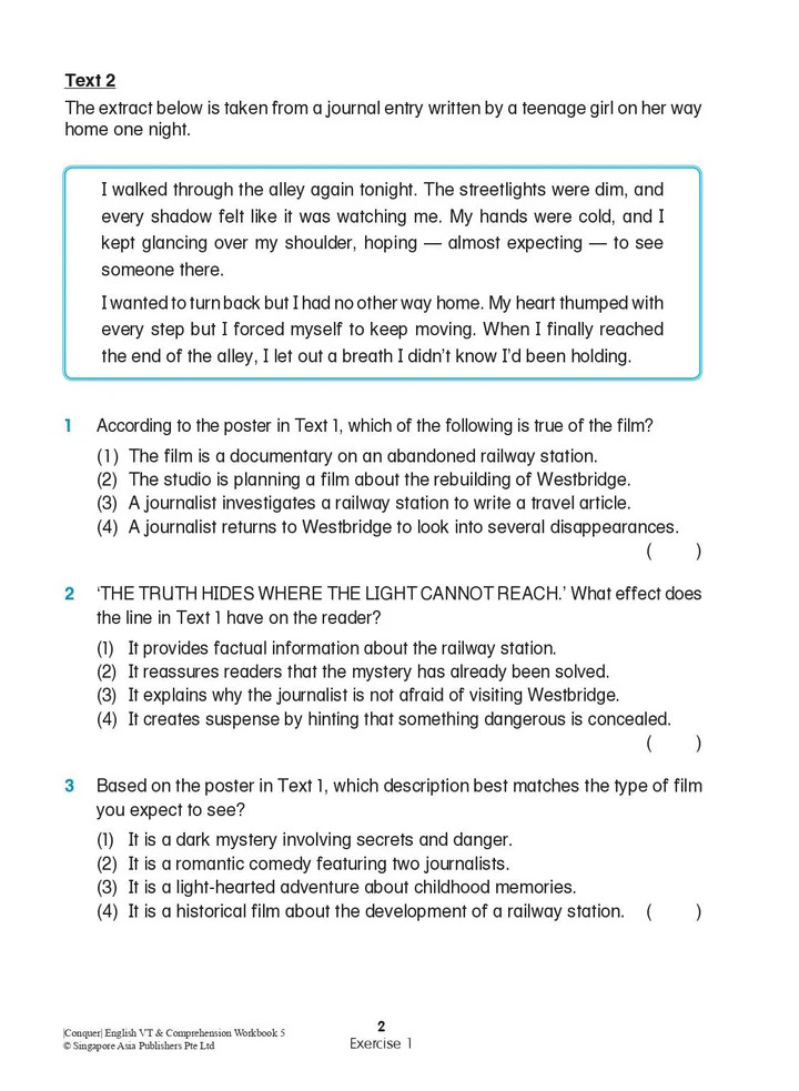 Conquer English Visual Text Comprehension & Comprehension Workbook 6
