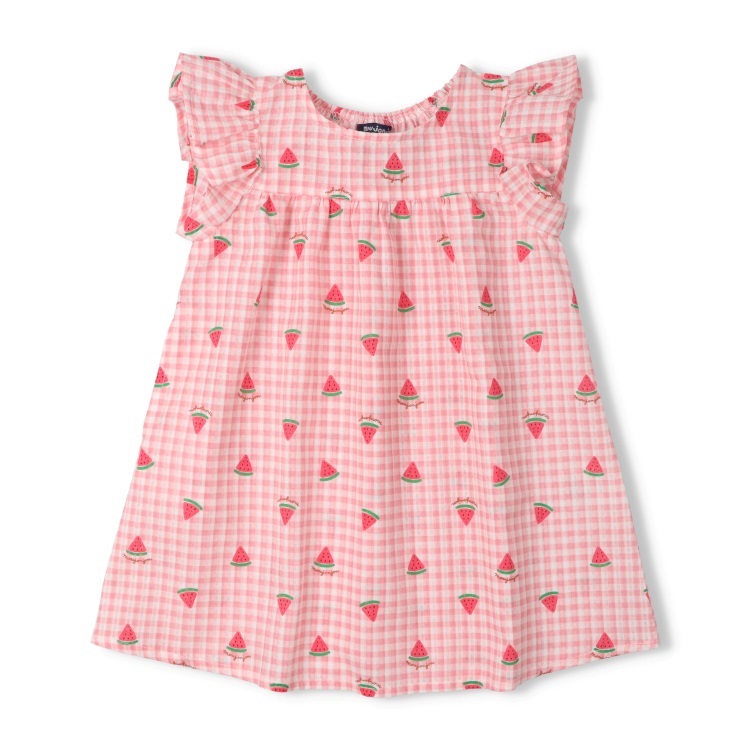 🆕【⭐訂購⭐】 🇯🇵日本直送🌀水果格紋 荷葉邊袖 連身裙［2款選］🌀[ELDA-0130][260514]