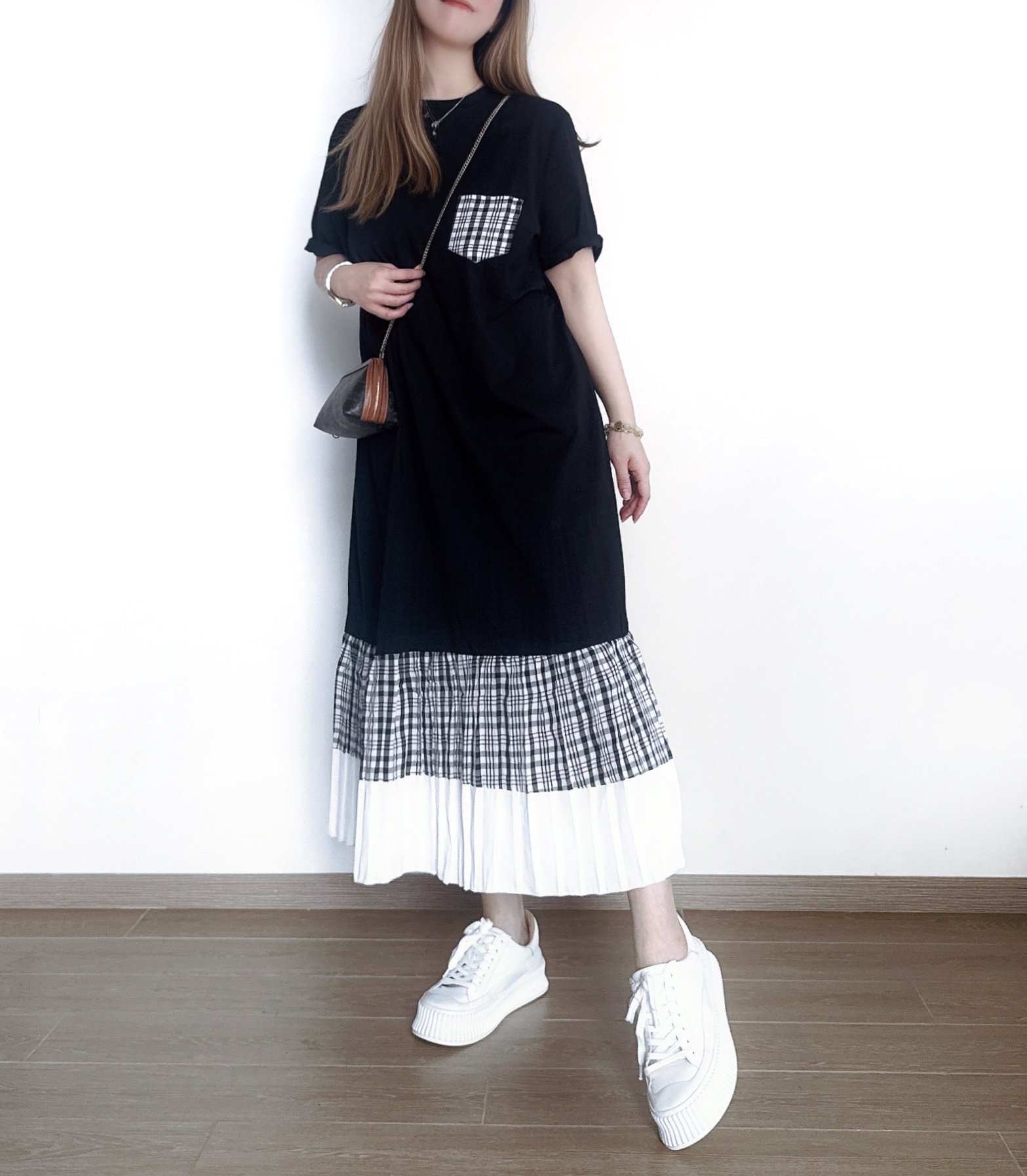 🌼初春優惠🍀 顯瘦格仔拼接Ops